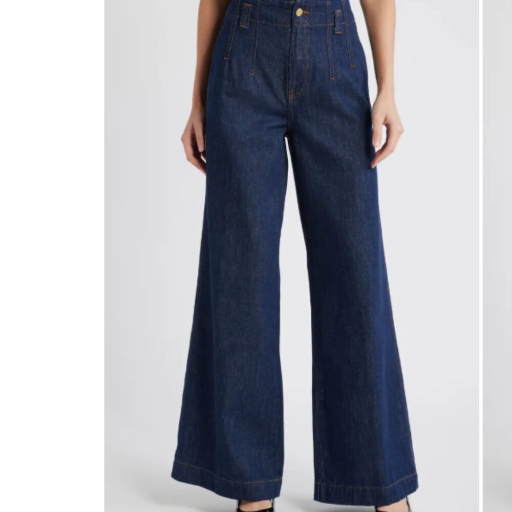 NWT Frame Darted Wide Leg Jeans Size 28